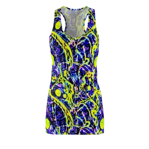Psychedelic Orchard on a Racerback Dress