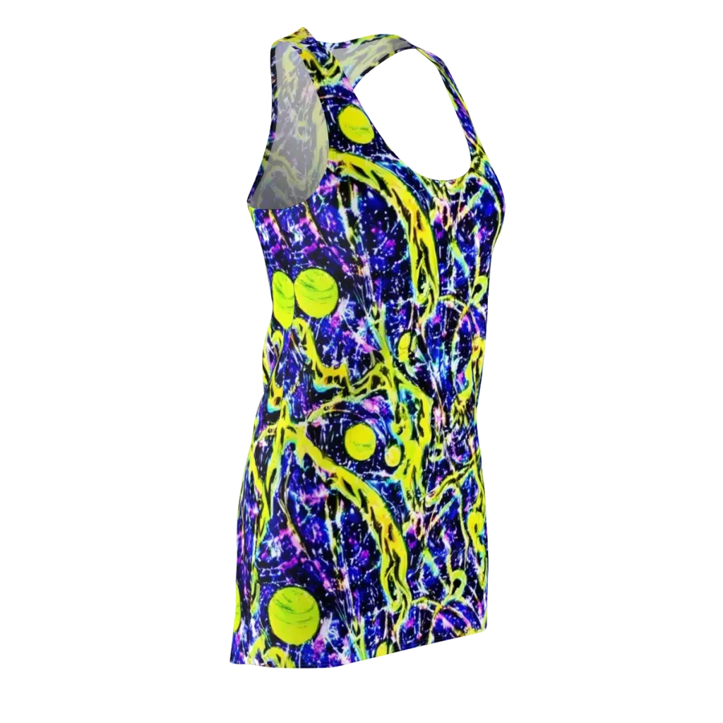 Psychedelic Orchard on Racerback Dress — Front Side
