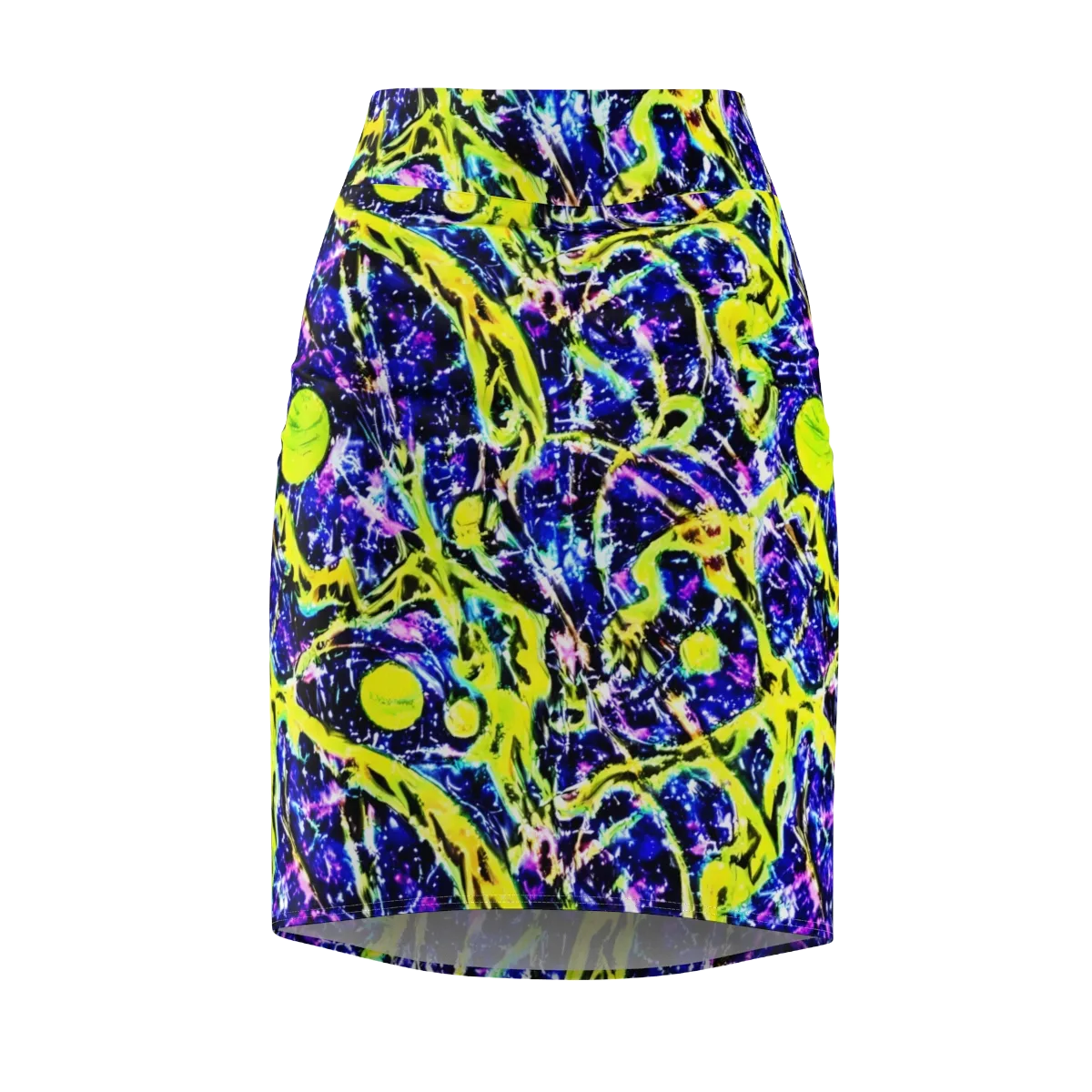 Psychedelic Orchard on Pencil Skirt — Front