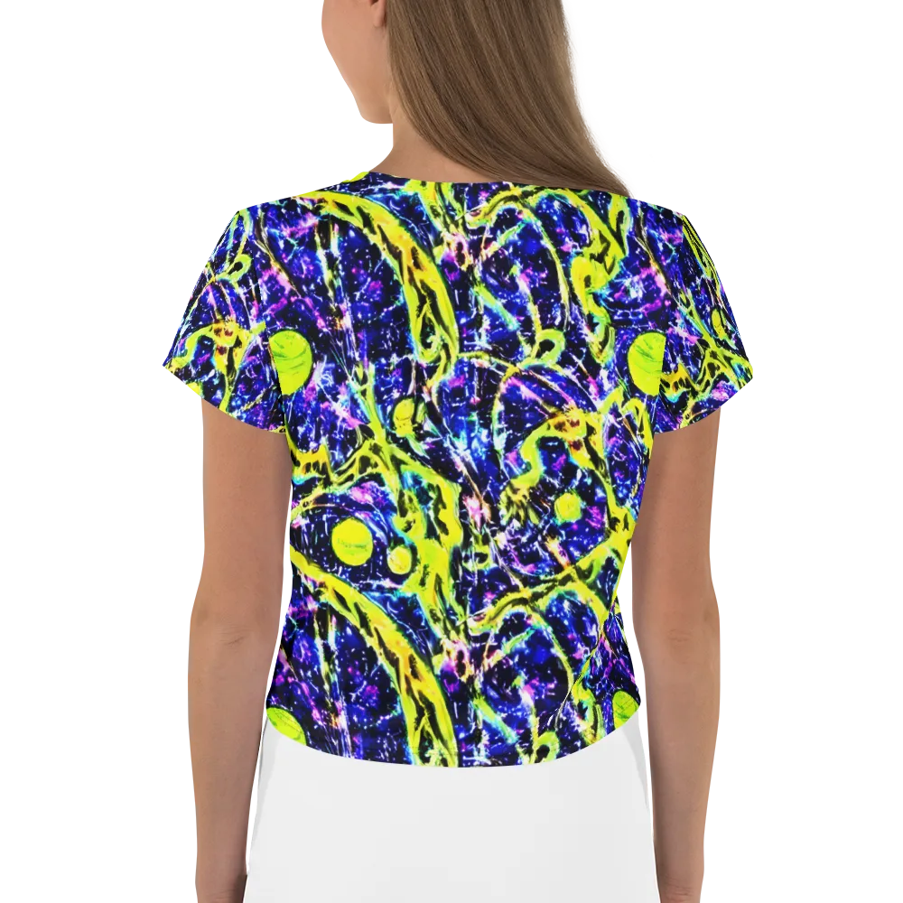Psychedelic Orchard on Crop Tee — Back