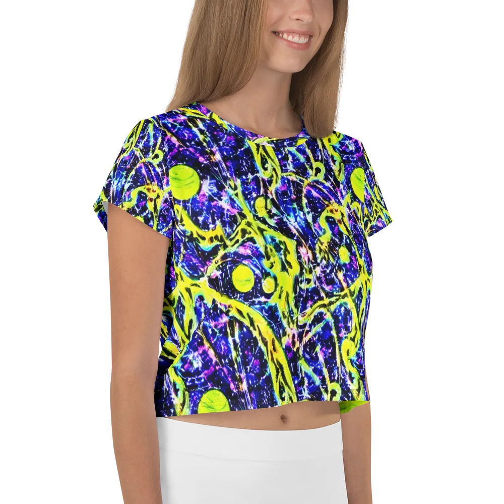 Psychedelic Orchard on Crop Tee — Right