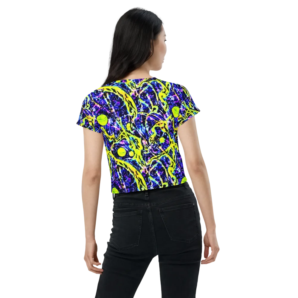 Psychedelic Orchard on Crop Tee — Back