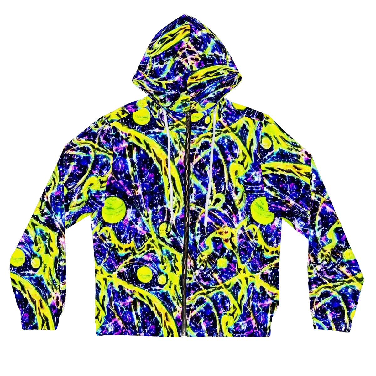 Psychedelic Orchard on Women's Full-Zip Hoodie — Front