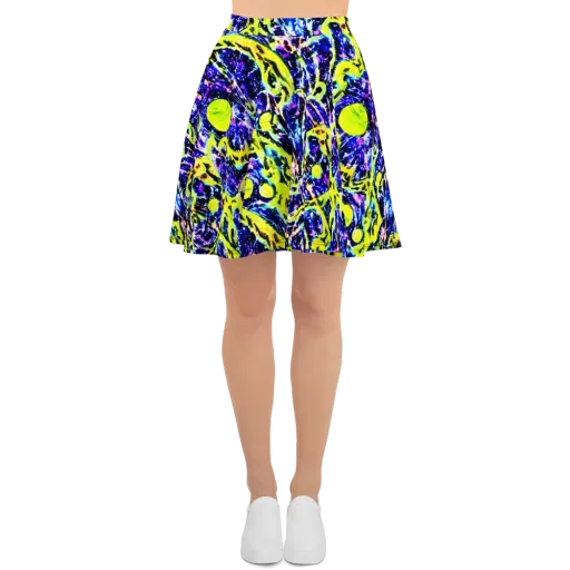 Psychedelic Orchard on a Skater Skirt