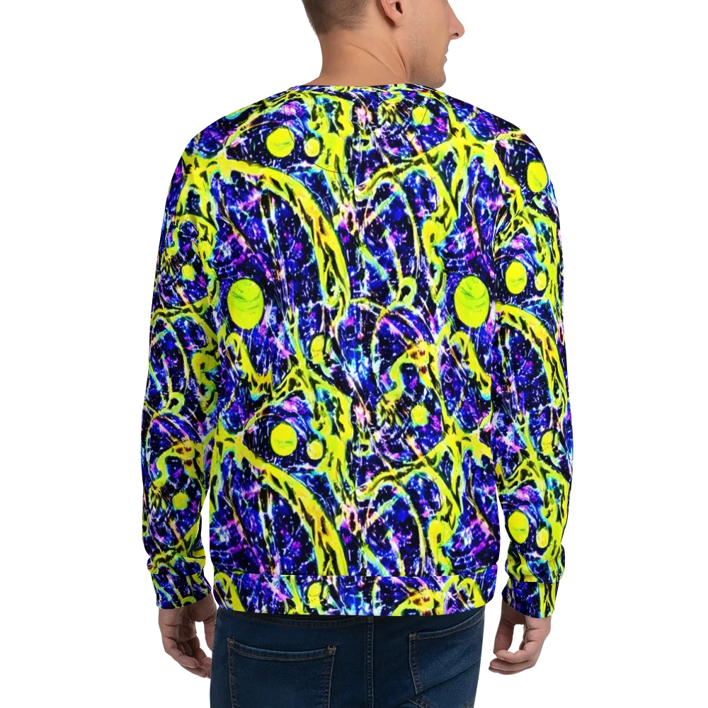Psychedelic Orchard on Sweatshirt — Back