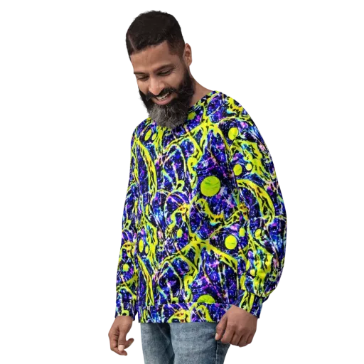 Psychedelic Orchard on a Sweatshirt