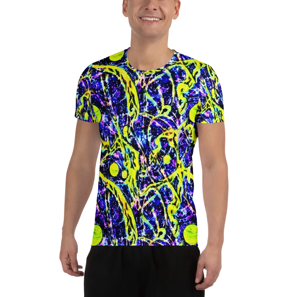 Psychedelic Orchard on Men's Athletic T-Shirt — Front