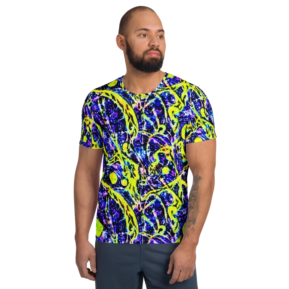 Psychedelic Orchard on Men's Athletic T-Shirt — Front