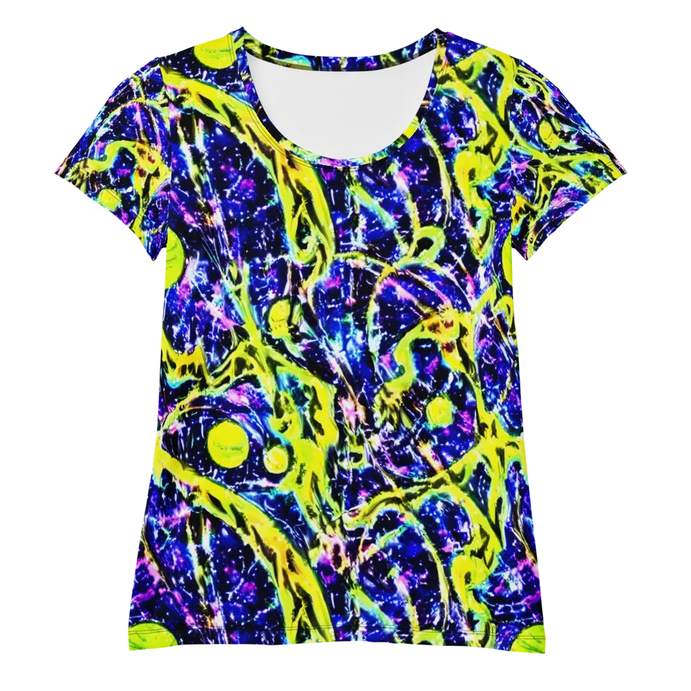 Psychedelic Orchard on Women's Athletic T-Shirt — Front