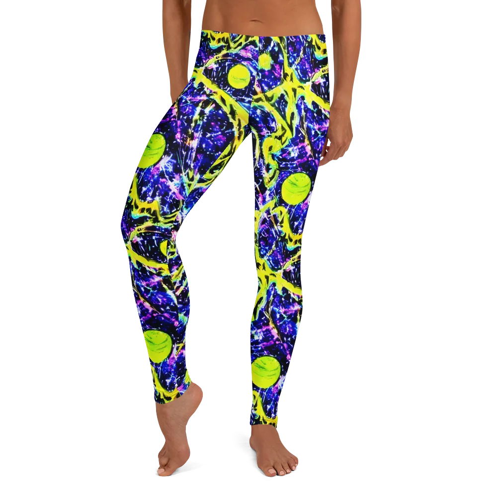 Psychedelic Orchard on Leggings — Front