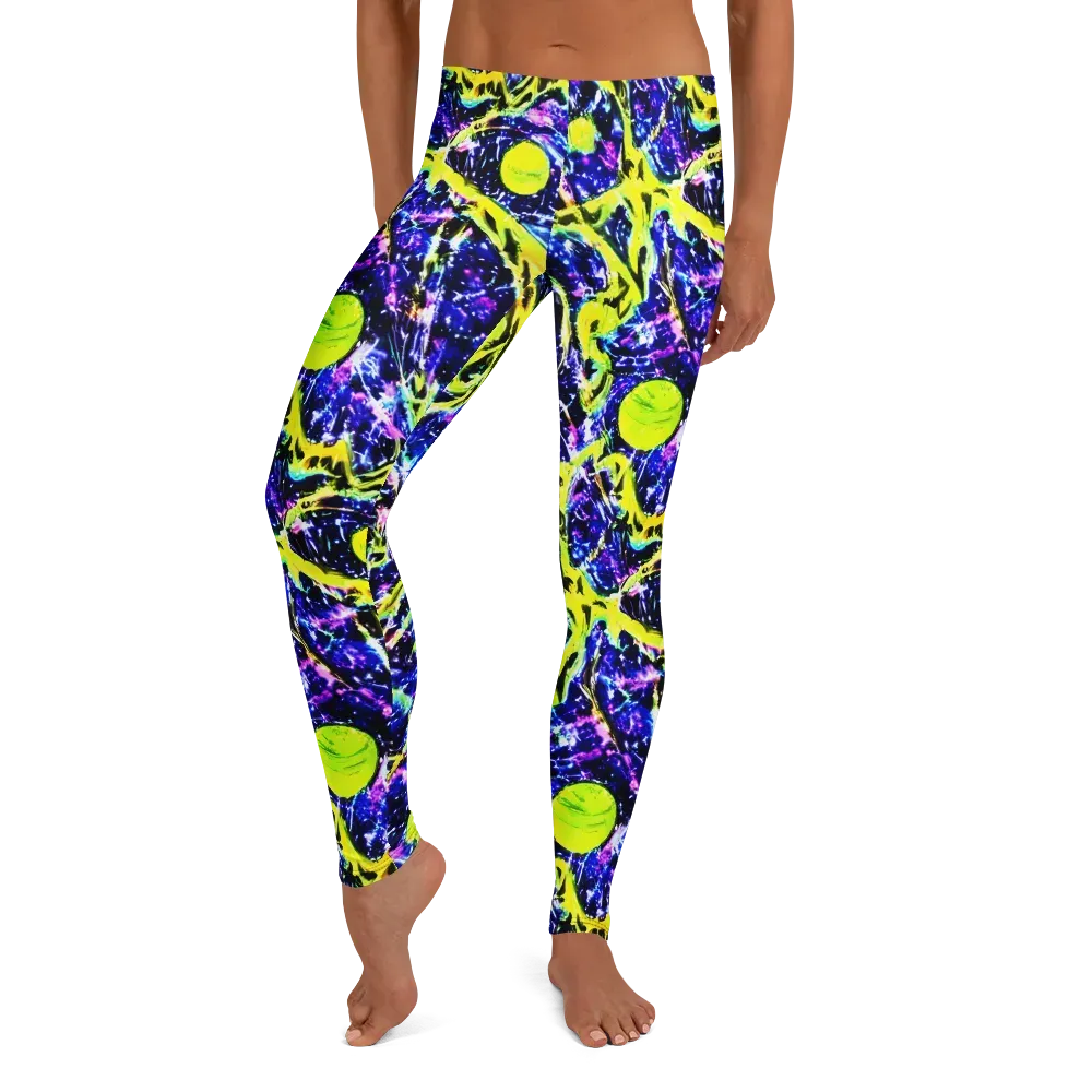 Psychedelic Orchard on Leggings — Front