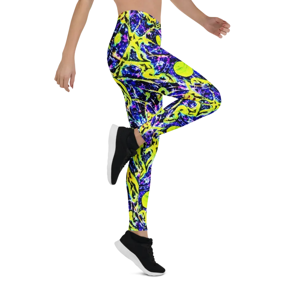 Psychedelic Orchard on Leggings — Right