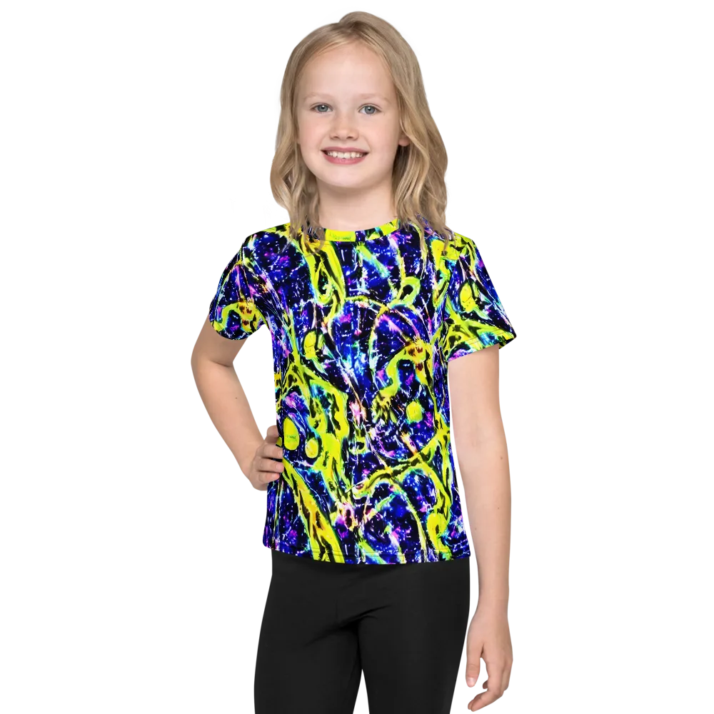 Psychedelic Orchard on Kids Crew Neck T-Shirt — Front