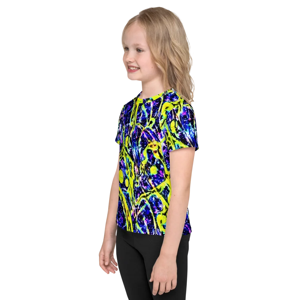 Psychedelic Orchard on Kids Crew Neck T-Shirt — Left