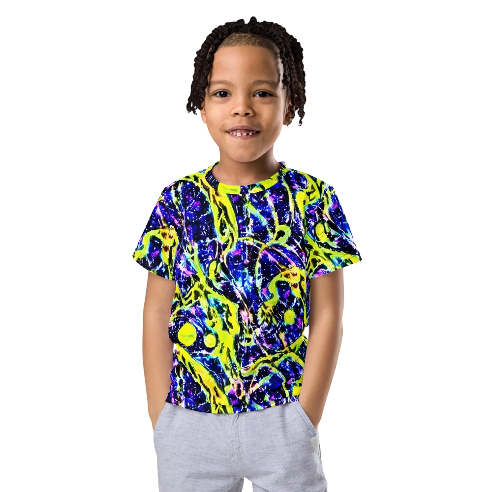 Psychedelic Orchard on Kids Crew Neck T-Shirt — Front