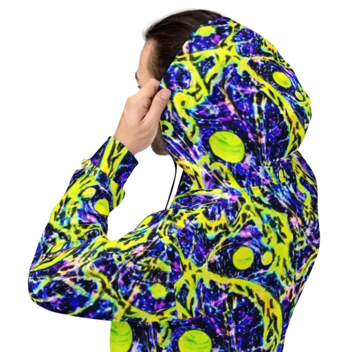 Psychedelic Orchard on a Hoodie