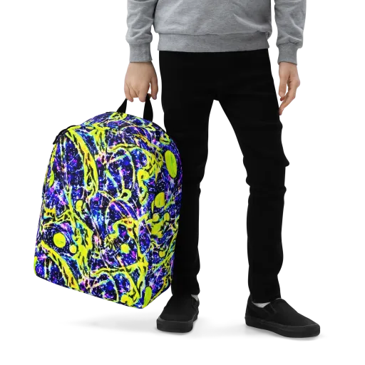 Psychedelic Orchard on a Minimalist Backpack