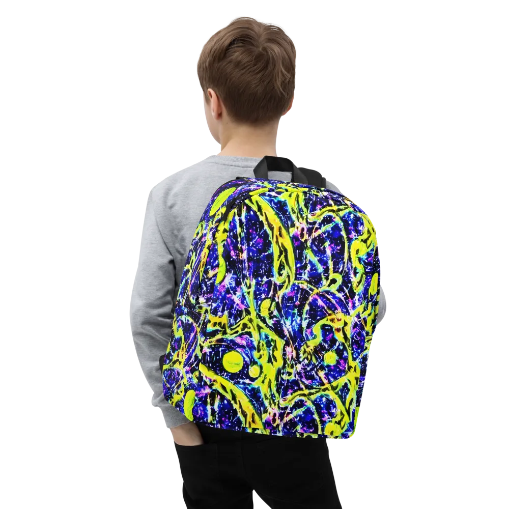 Psychedelic Orchard on Minimalist Backpack — Zoomed-in