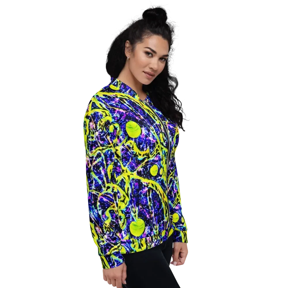 Psychedelic Orchard on Bomber Jacket — Right