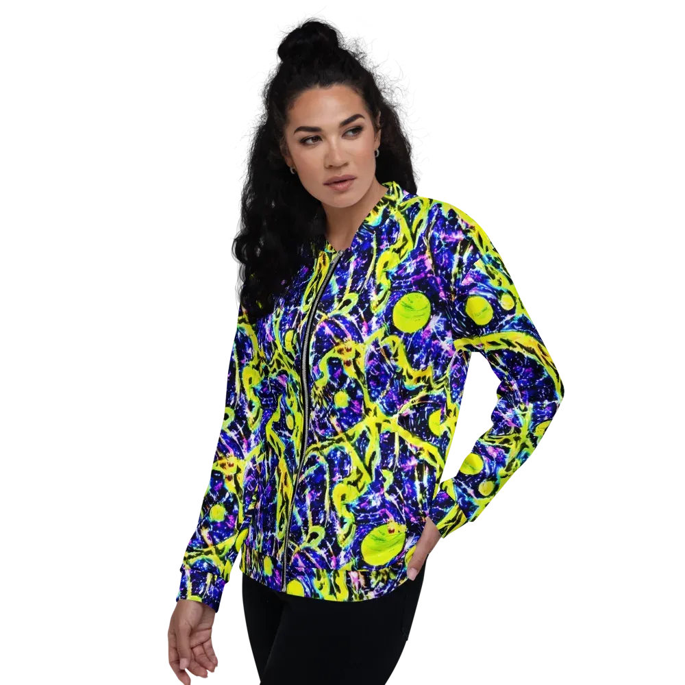 Psychedelic Orchard on Bomber Jacket — Left