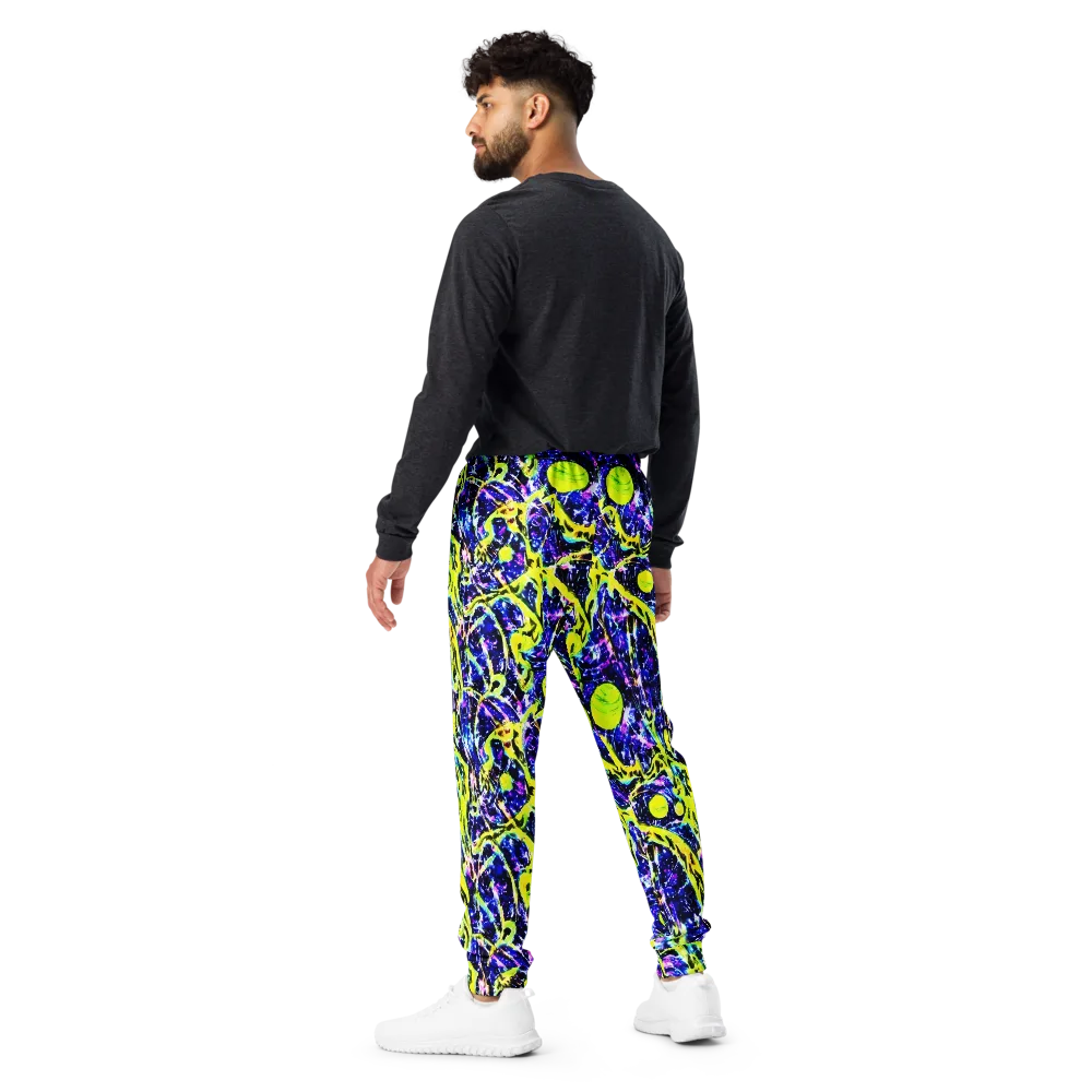 Psychedelic Orchard on Men's Joggers — Back