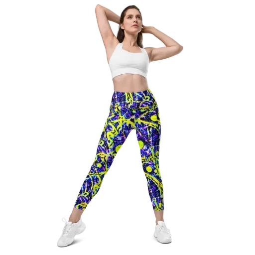 Psychedelic Orchard on a Leggings with Pockets