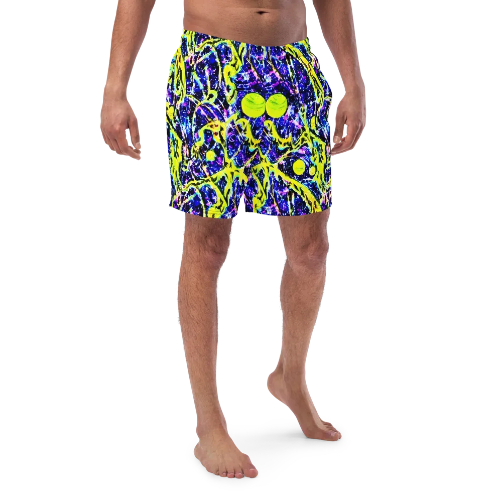 Psychedelic Orchard on Swim Trunks — Front