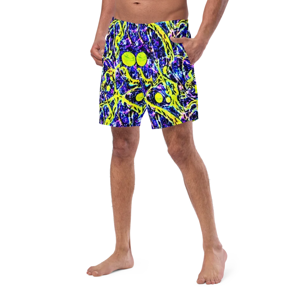 Psychedelic Orchard on Swim Trunks — Left Front
