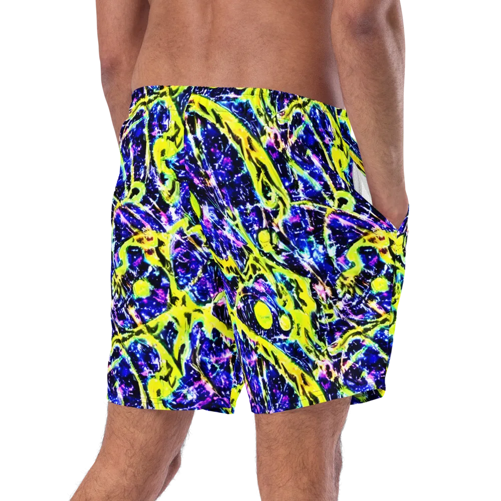 Psychedelic Orchard on Swim Trunks — Right Back