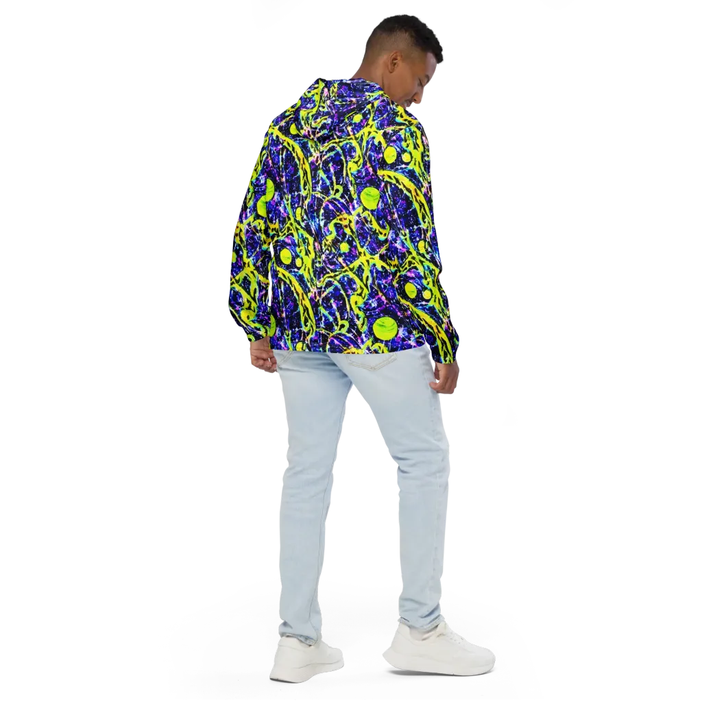 Psychedelic Orchard on Men's Windbreaker — Back