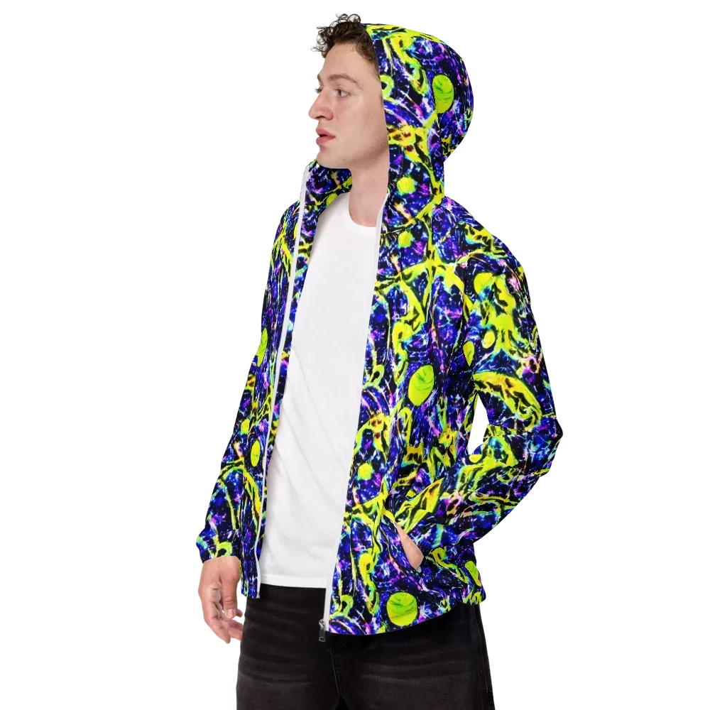 Psychedelic Orchard on Men's Windbreaker — Left Front