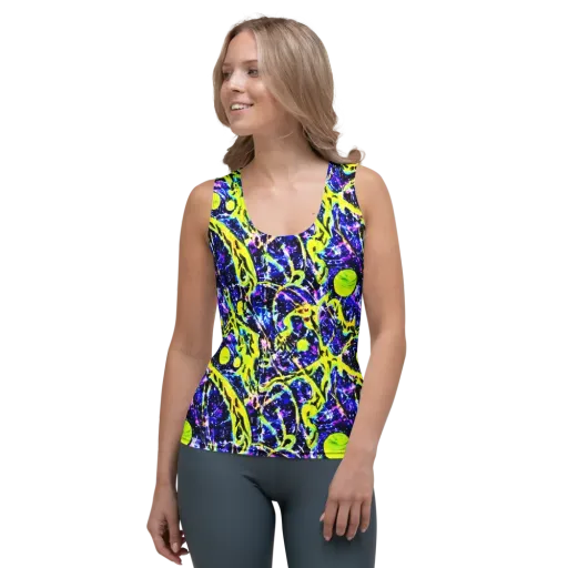 Psychedelic Orchard on a Women's Tank Top
