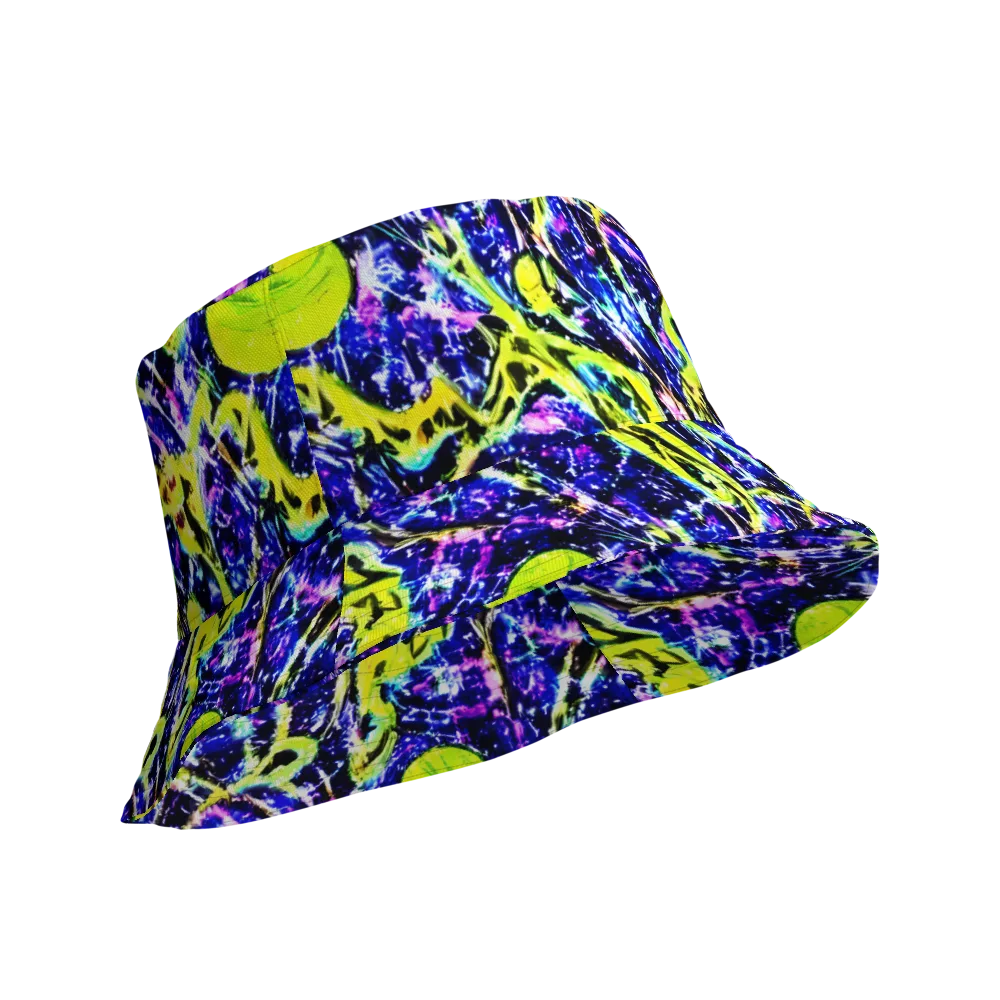 Psychedelic Orchard on Reversible Bucket Hat — Product details Outside