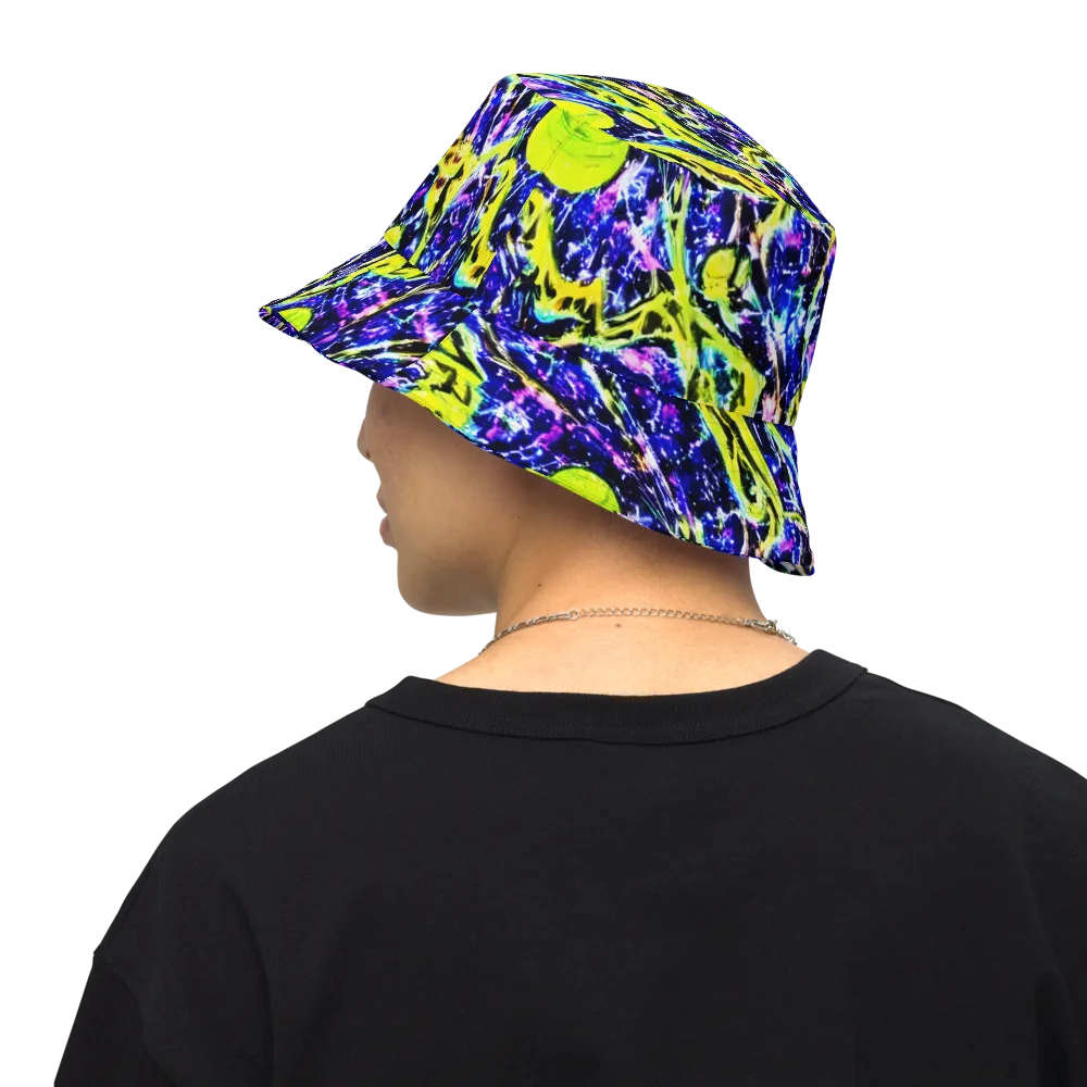 Psychedelic Orchard on Reversible Bucket Hat — Back Inside