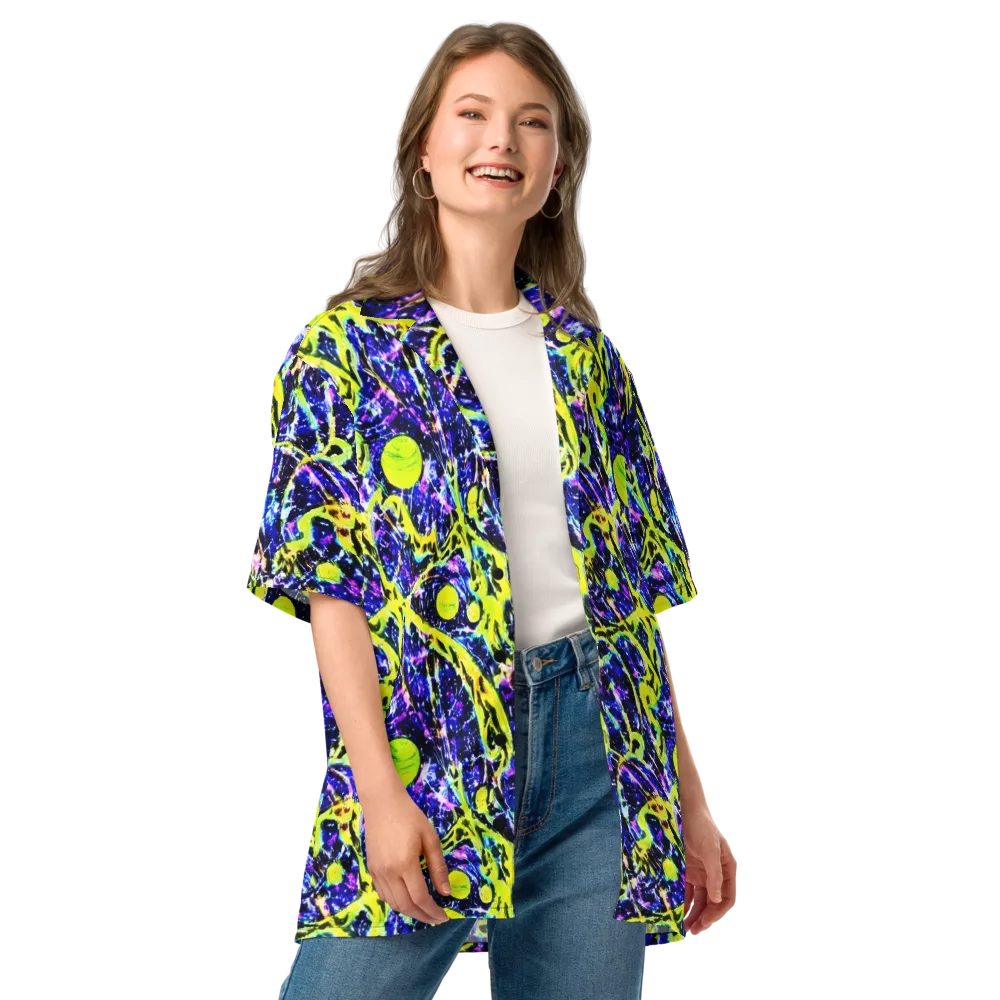 Psychedelic Orchard on Button Shirt — Front