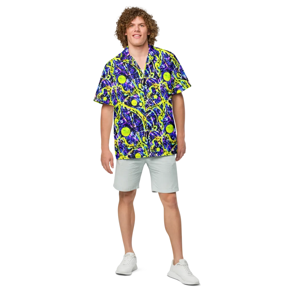 Psychedelic Orchard on Button Shirt — Front