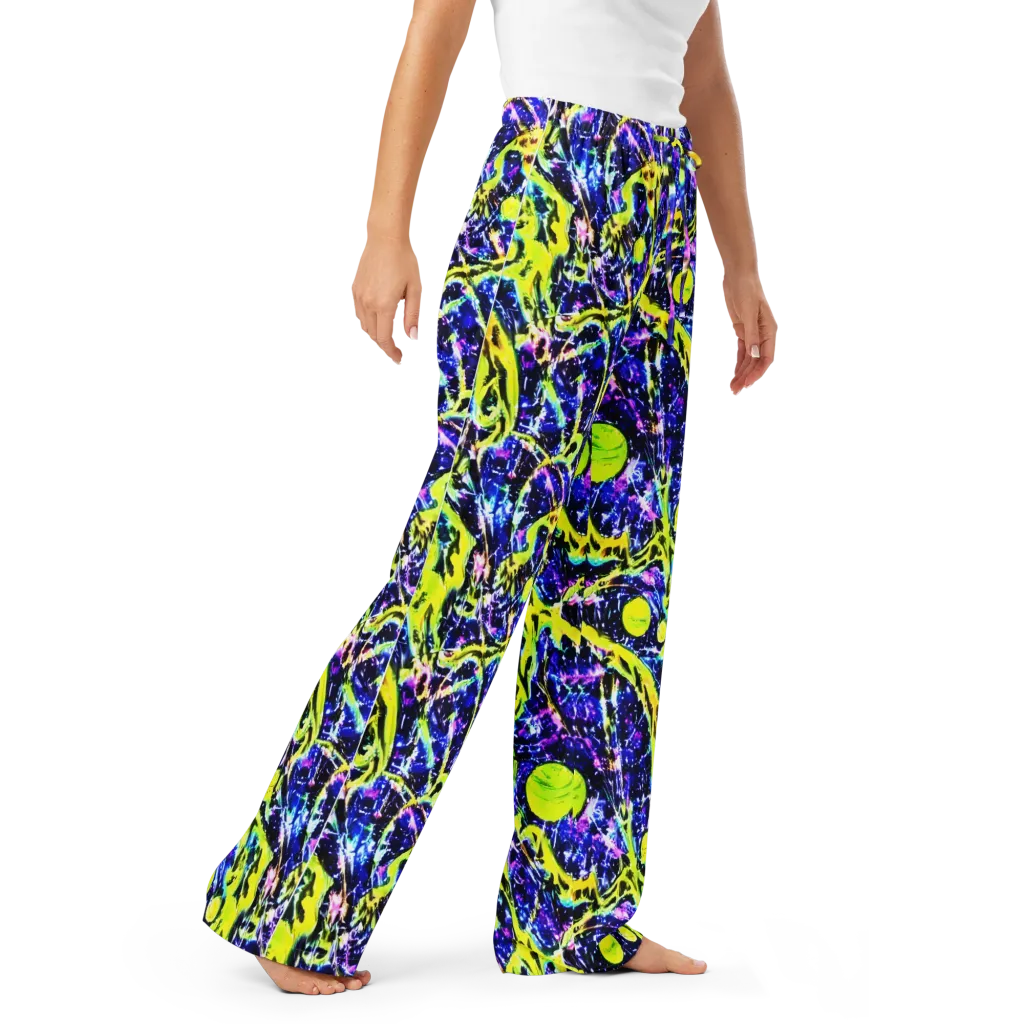 Psychedelic Orchard on Women's Pajama Pants — Right Front