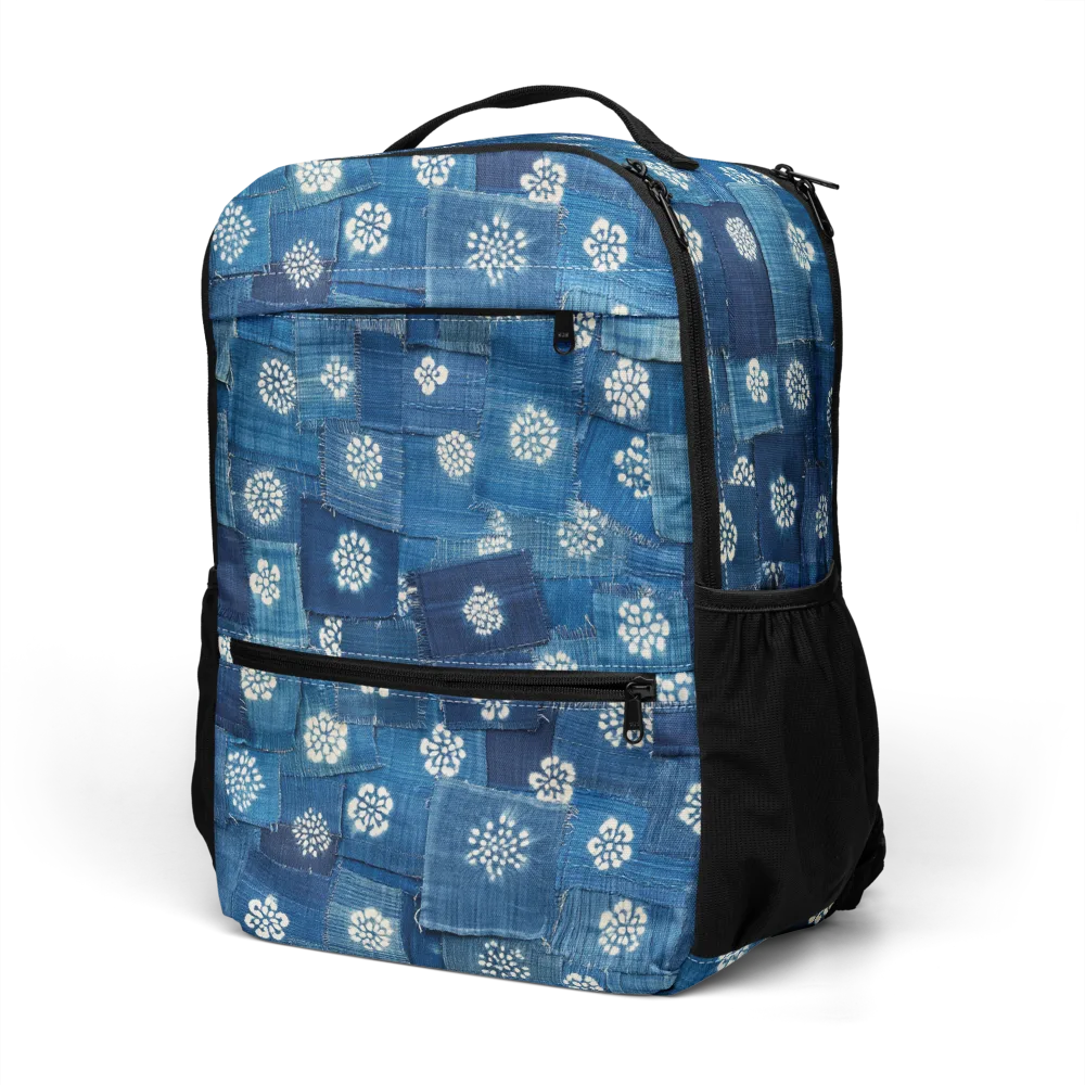 Sapphire Bloom on Utility Backpack — Left Front