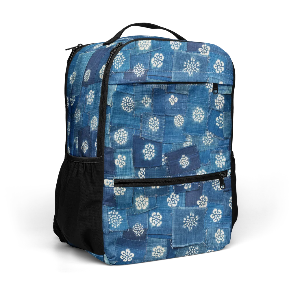 Sapphire Bloom on Utility Backpack — Right Front
