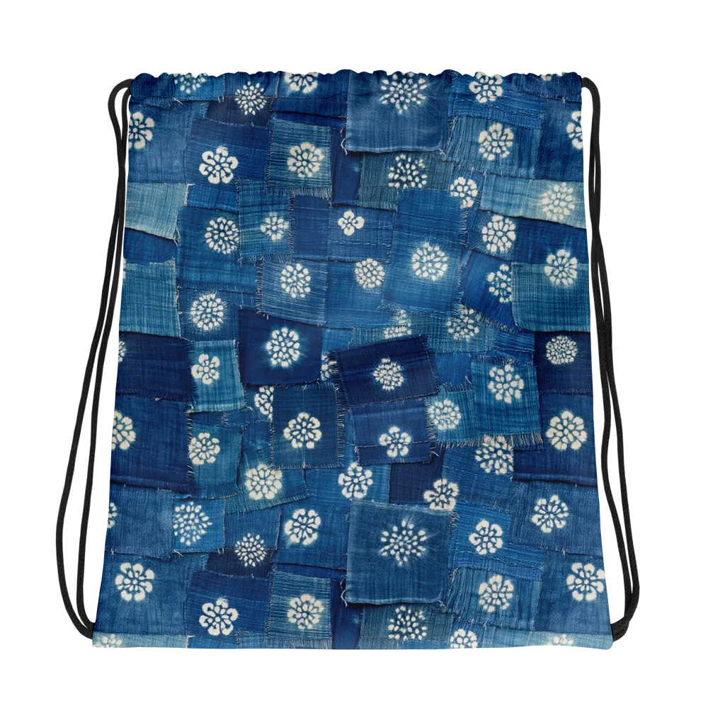 Sapphire Bloom on Drawstring Bag — Photo