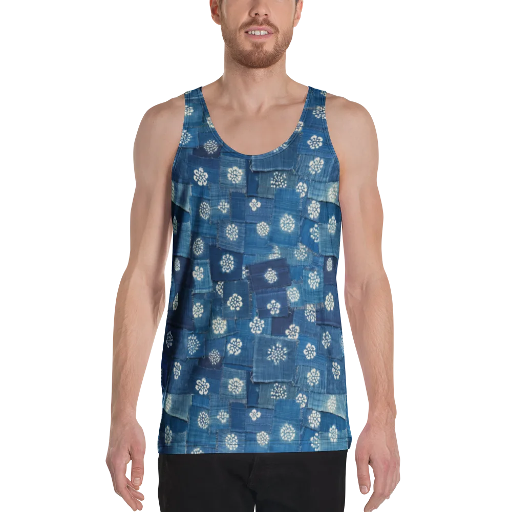 Sapphire Bloom on Men's Tank Top — Front