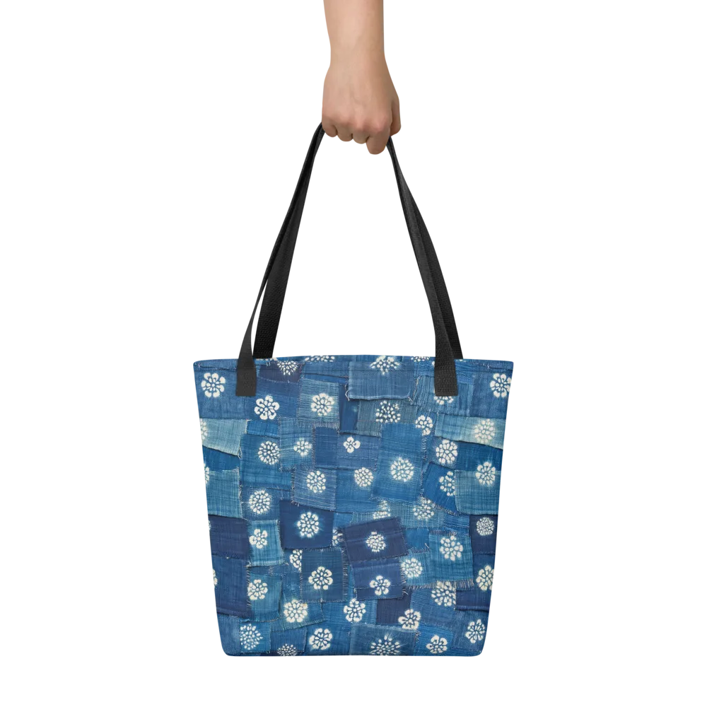 Sapphire Bloom on Tote Bag — Front