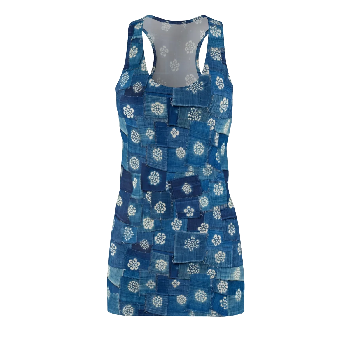 Sapphire Bloom on Racerback Dress — Front