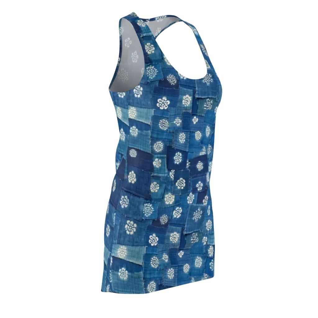 Sapphire Bloom on Racerback Dress — Front Side