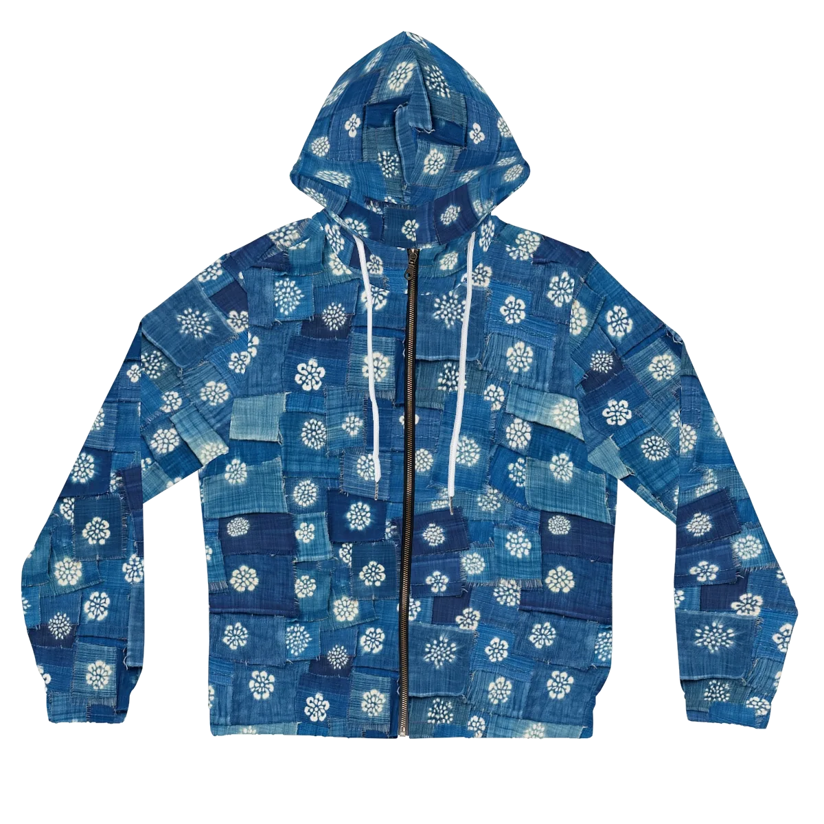 Sapphire Bloom on Women's Full-Zip Hoodie — Front