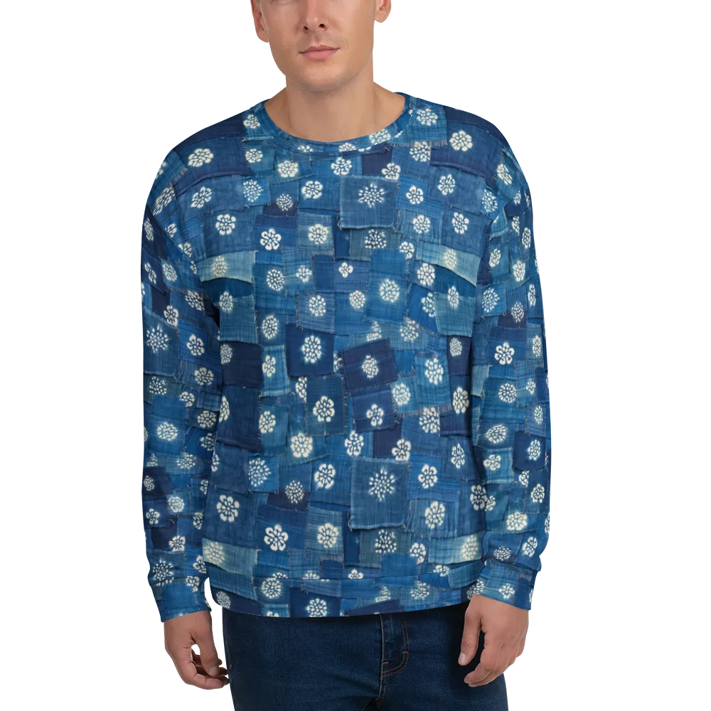 Sapphire Bloom on Sweatshirt — Front