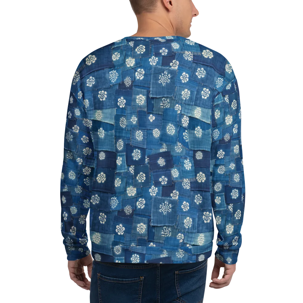 Sapphire Bloom on Sweatshirt — Back