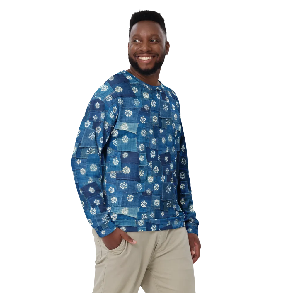 Sapphire Bloom on Sweatshirt — Front