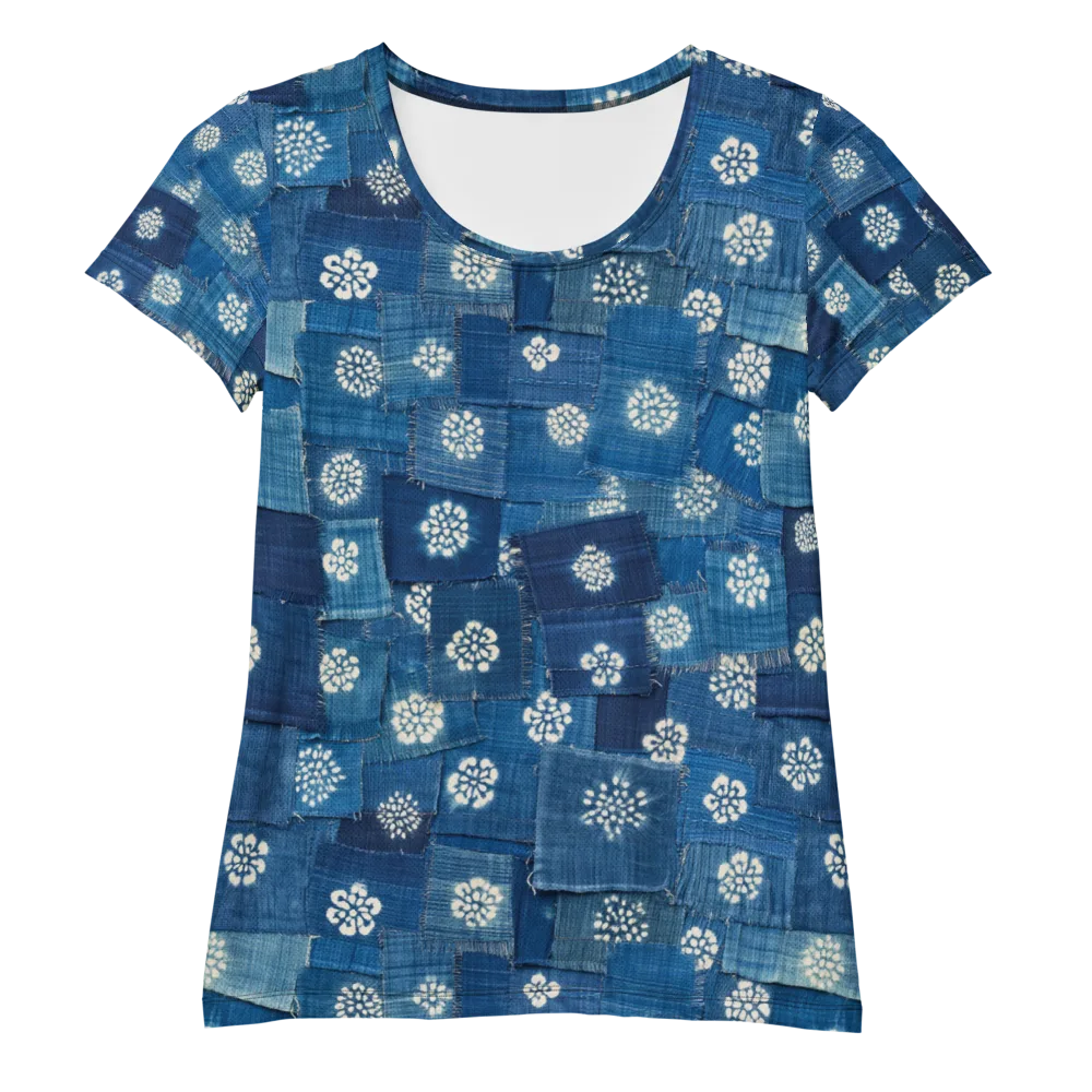 Sapphire Bloom on Women's Athletic T-Shirt — Front