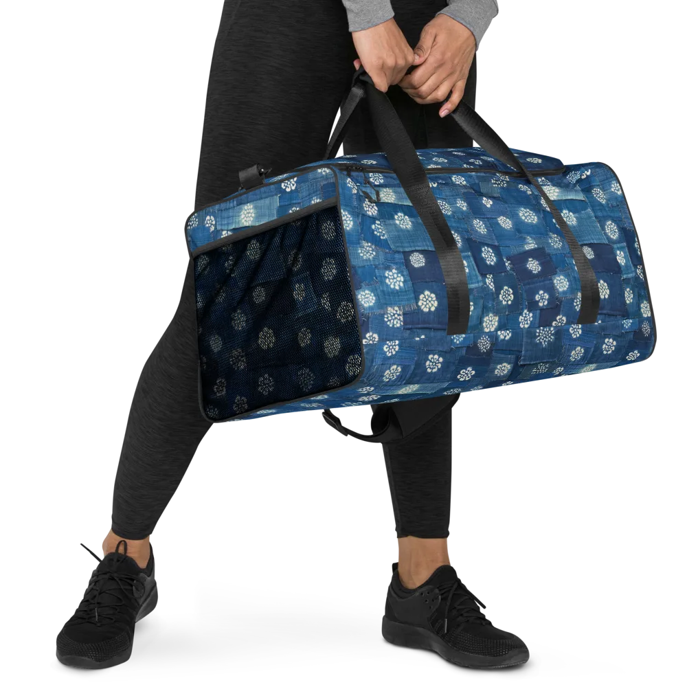Sapphire Bloom on Duffle Bag — Right Front